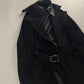 Dirk Bikkembergs Fleece Nylon Belted Coat 2000s - S