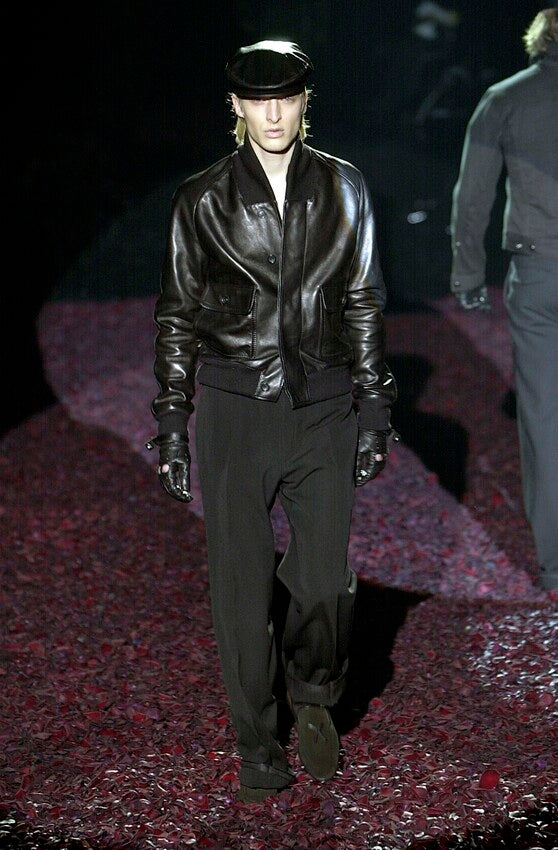 Gucci Premium Leather Shawl Collar Jacket FW 2004 - L