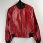 Prada Premium Red Leather Bomber Jacket FW 2000 - M