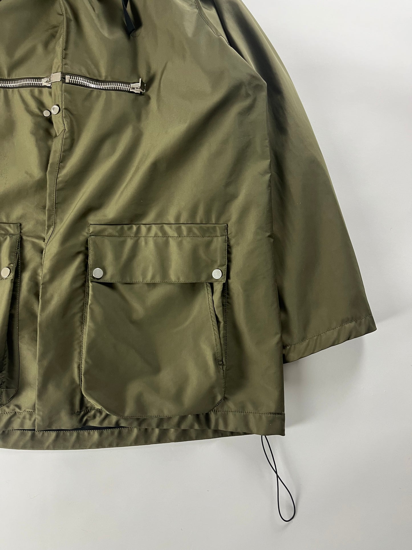 Balenciaga Khaki Double Zip Windbreaker Sample SS 2015 - XL