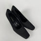 Prada Soft Black Square Toe Heels 1990s - 38,5 IT/39 EU