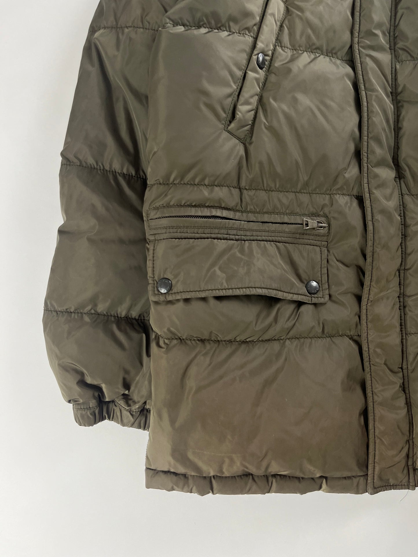Prada Ski Fur Hooded Puffer Long Down Jacket - M