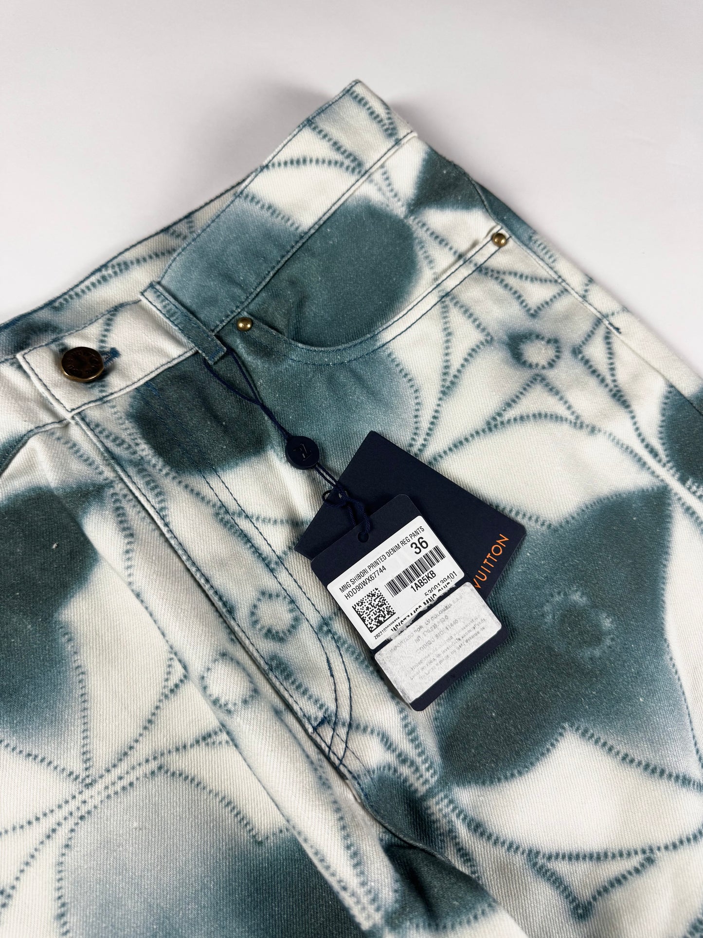 Louis Vuitton Blue Shibori Monogram Denim Straight Pants SS 2023 - 36 US