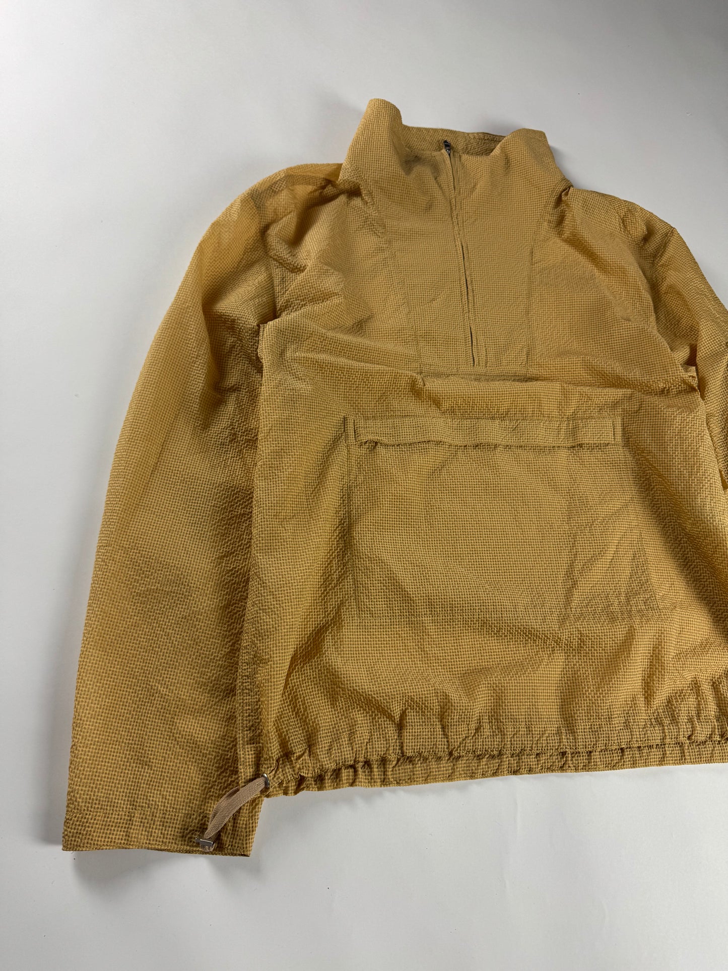 Hermès Sample Front Pocket Soft Textured Sand Turtleneck Half Zip Jacket SS 2020 - M