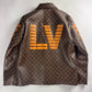 Louis Vuitton Nigo LV toile Monogram Military Leather Jacket Resort 2022 - L