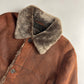Prada Vulcan Brown Premium Inside Sheep Fur Long Shearling Leather Coat FW 2003 - L