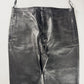 Prada Milano Dark Leather Flare Pants FW 2001 - M