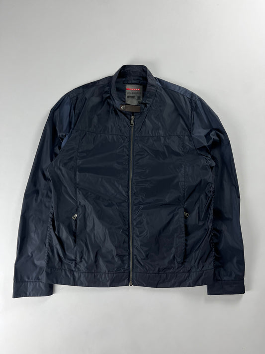 Prada Navy Nylon Moto Jacket SS 2009 - M