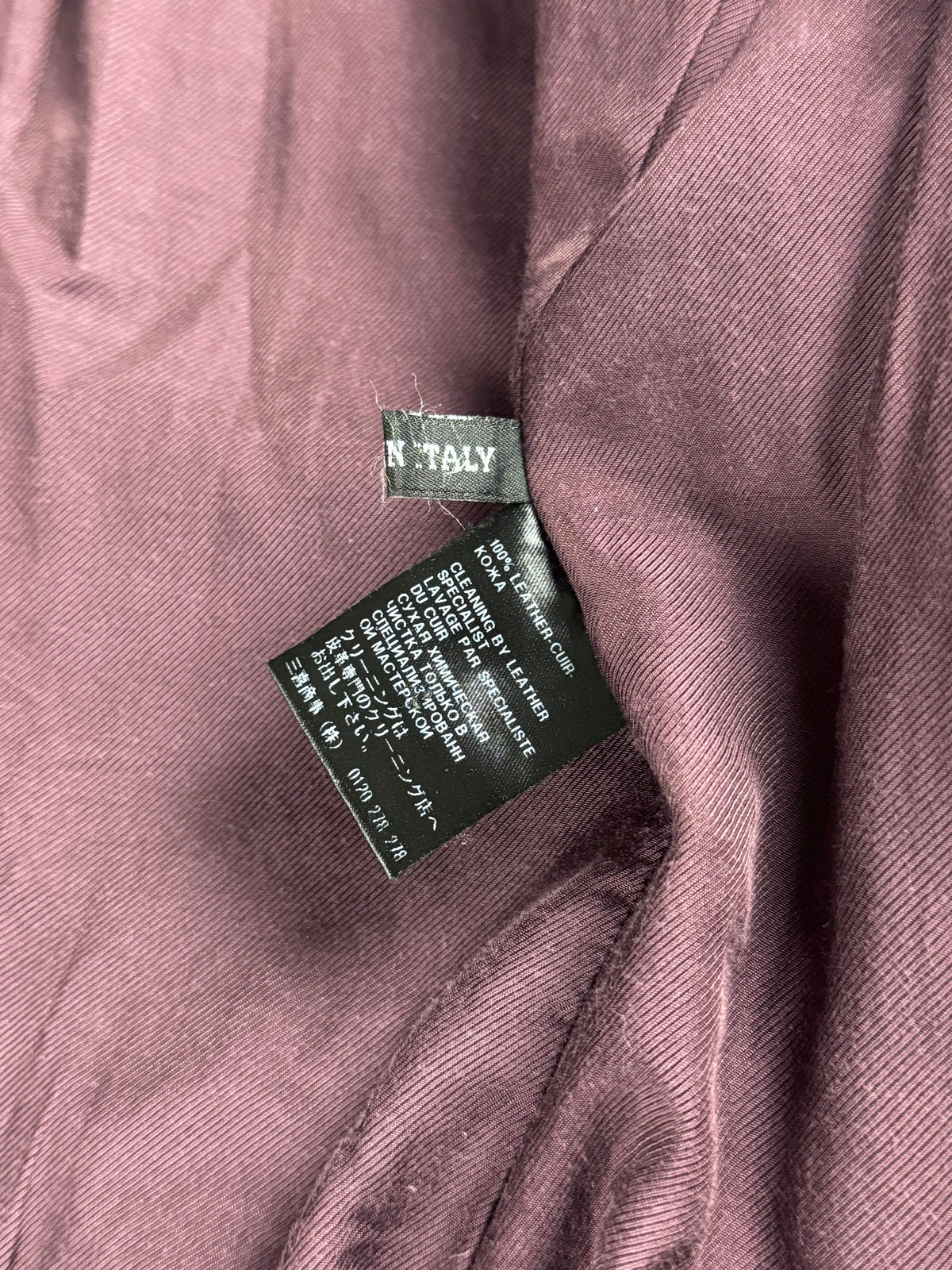 Haider Ackermann Biker Tailored Purple Leather Jacket FW 2012 - S