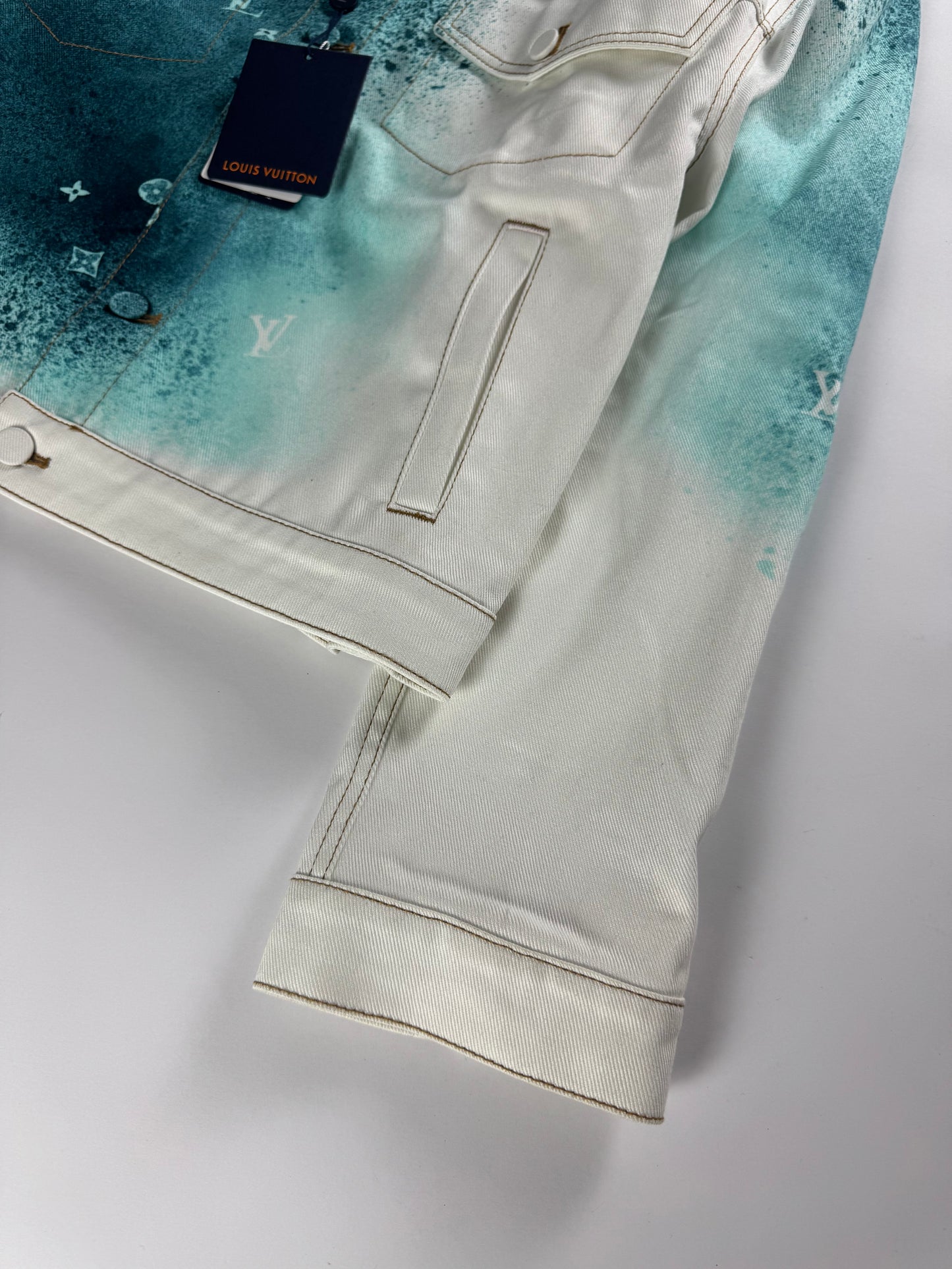 Louis Vuitton Sprayed Monogram Denim Trucker Jacket SS 2023 - M