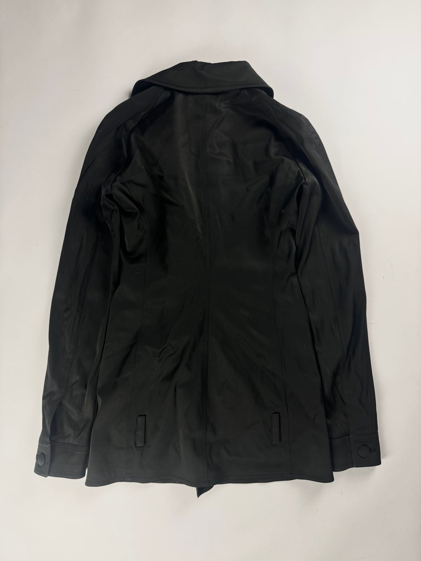 Yves Saint Laurent Sample Black Asymmetric Breasted Jacket 2000s - S