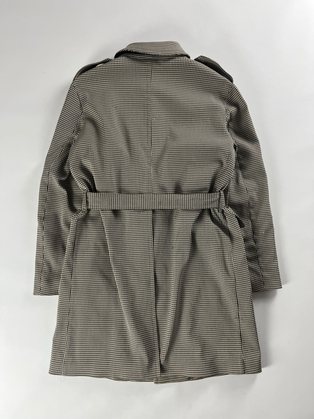 Prada Grey Striped Minimalist Belted Coat FW 2000 - L
