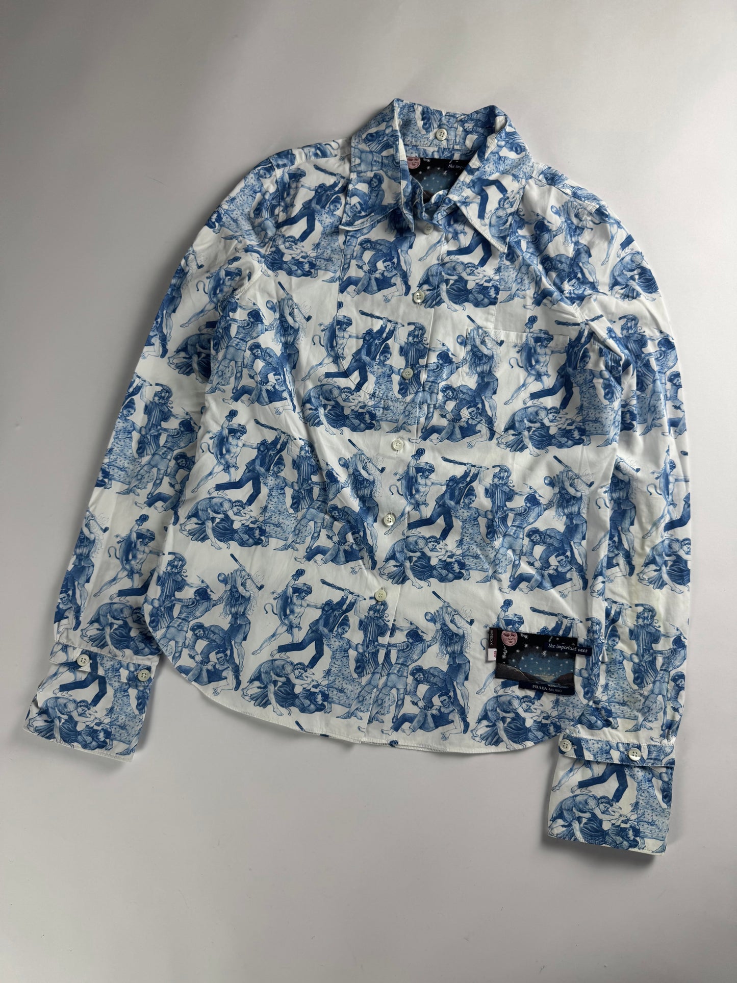 Prada Christophe Chemin Detachable Collar Important Ones Cotton Shirt FW 2016 - XS