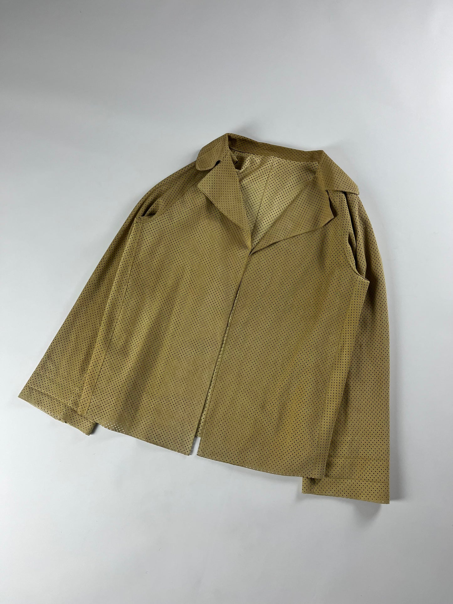 Jil Sander Camel Mesh Blouse SS 2000 - M