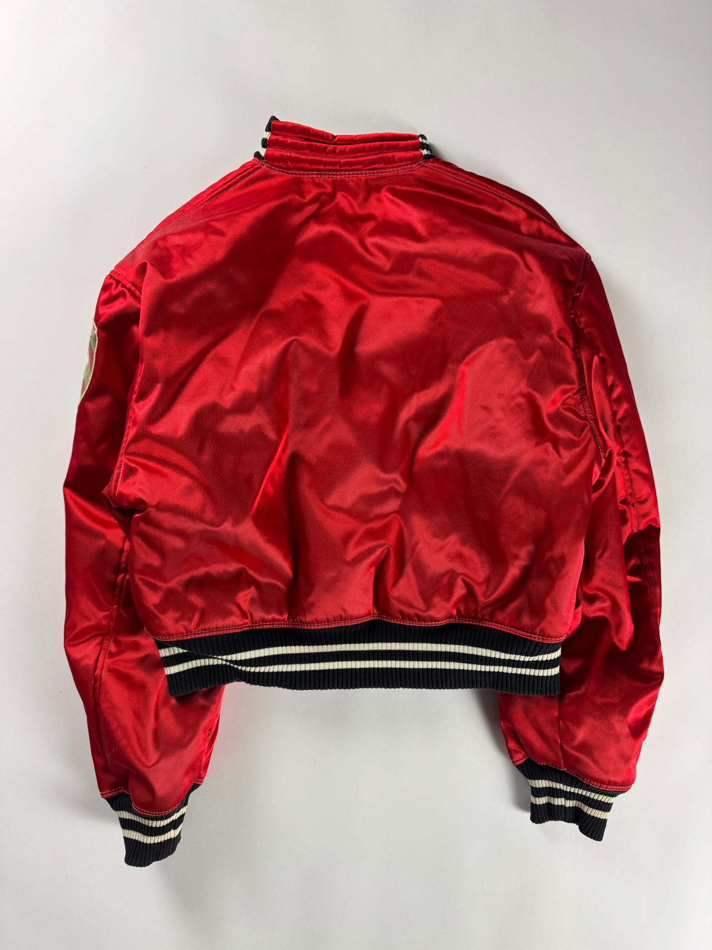 Jean Paul Gaultier Red Cropped Bomber Jacket 2010s - S