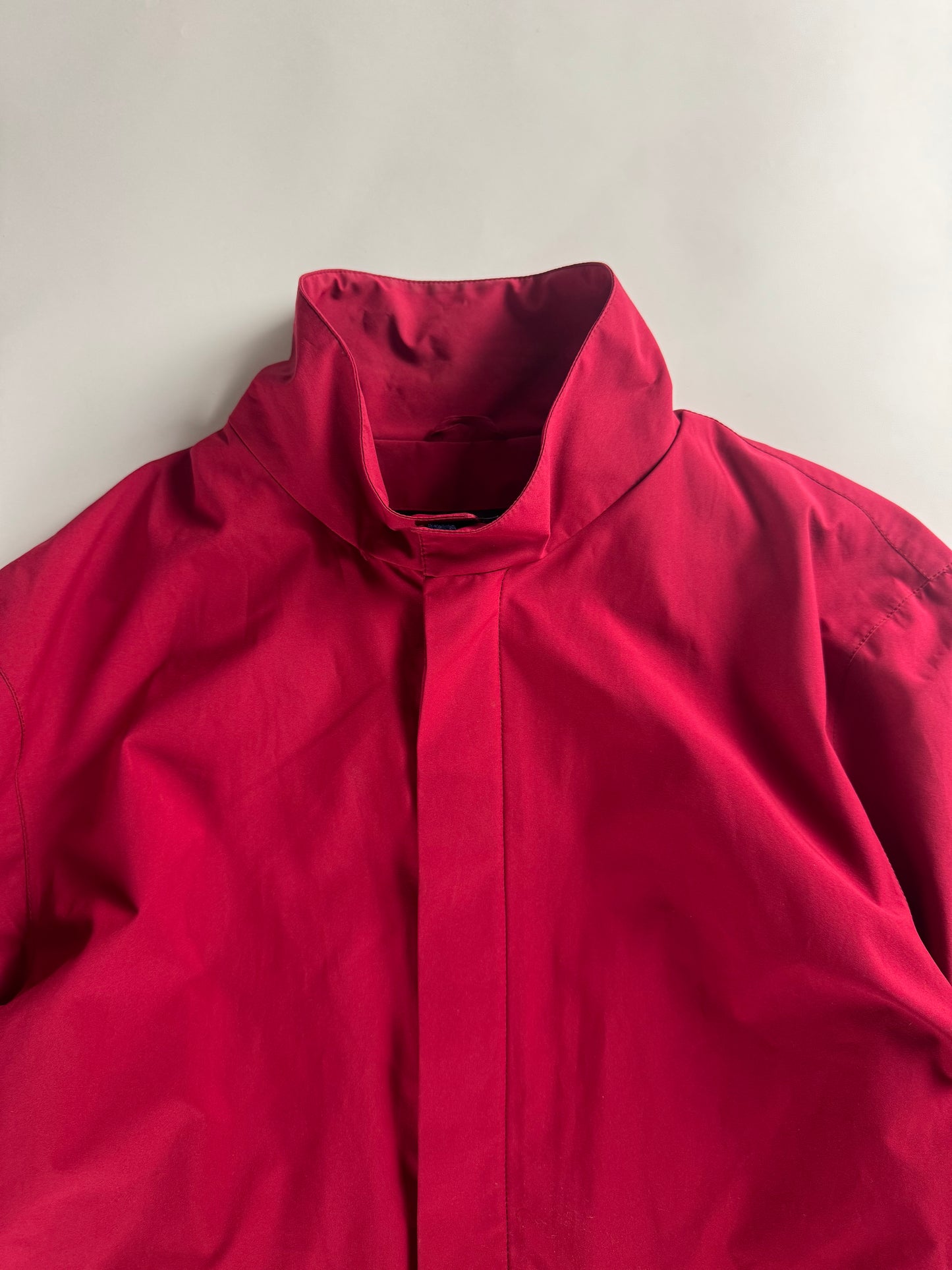 Prada Linea Rossa Gore Tex Red Nylon Convertible Hoodie Jacket FW 1999 - L