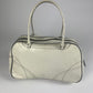 Prada White Leather Bowling Bag FW 2000 - OS