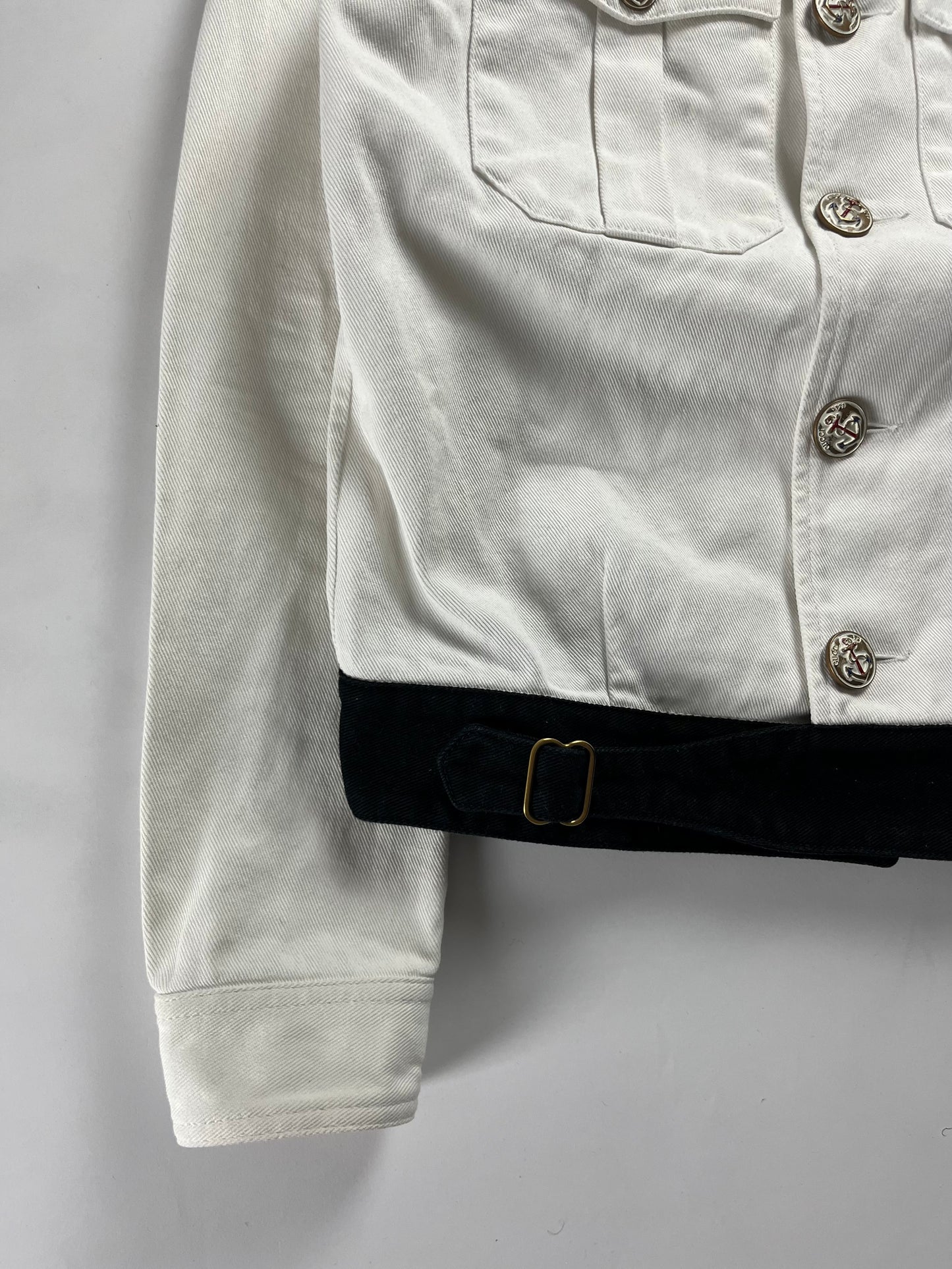 Gucci White Yacht-Club Belted Jacket SS 2015 - S