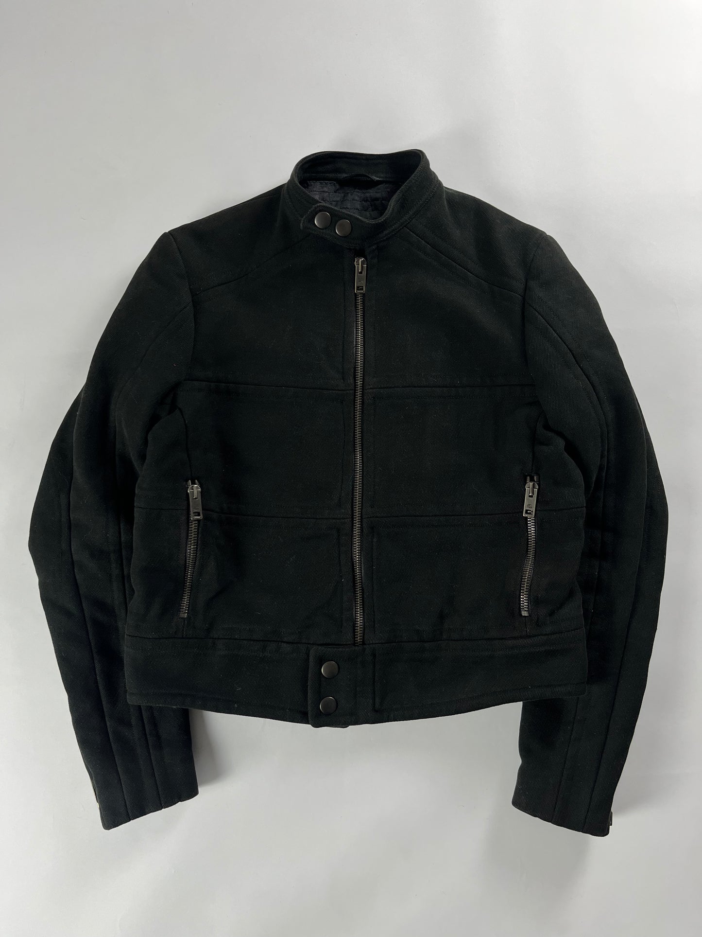 Gucci Black Paneled Moto Jacket FW 2004 - M