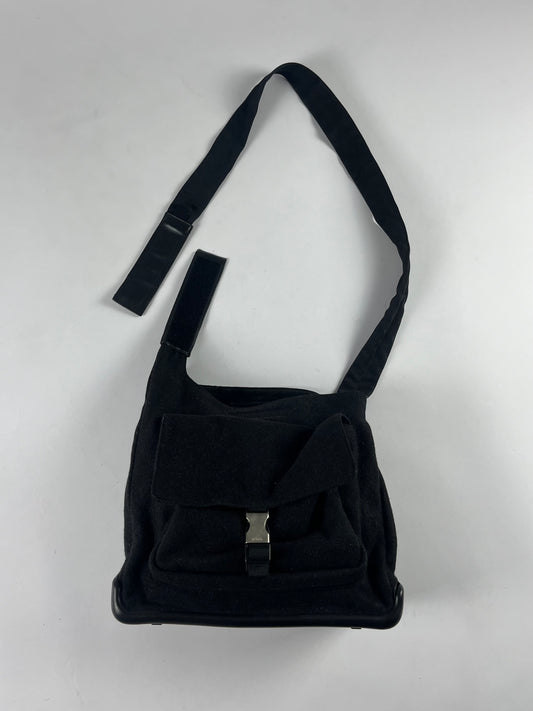 Prada Linea Rossa Strapped Wool Push Bag FW 1999 - OS