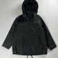 Prada Black Nylon Windbreaker Removable Hood Work Jacket 1990s - L