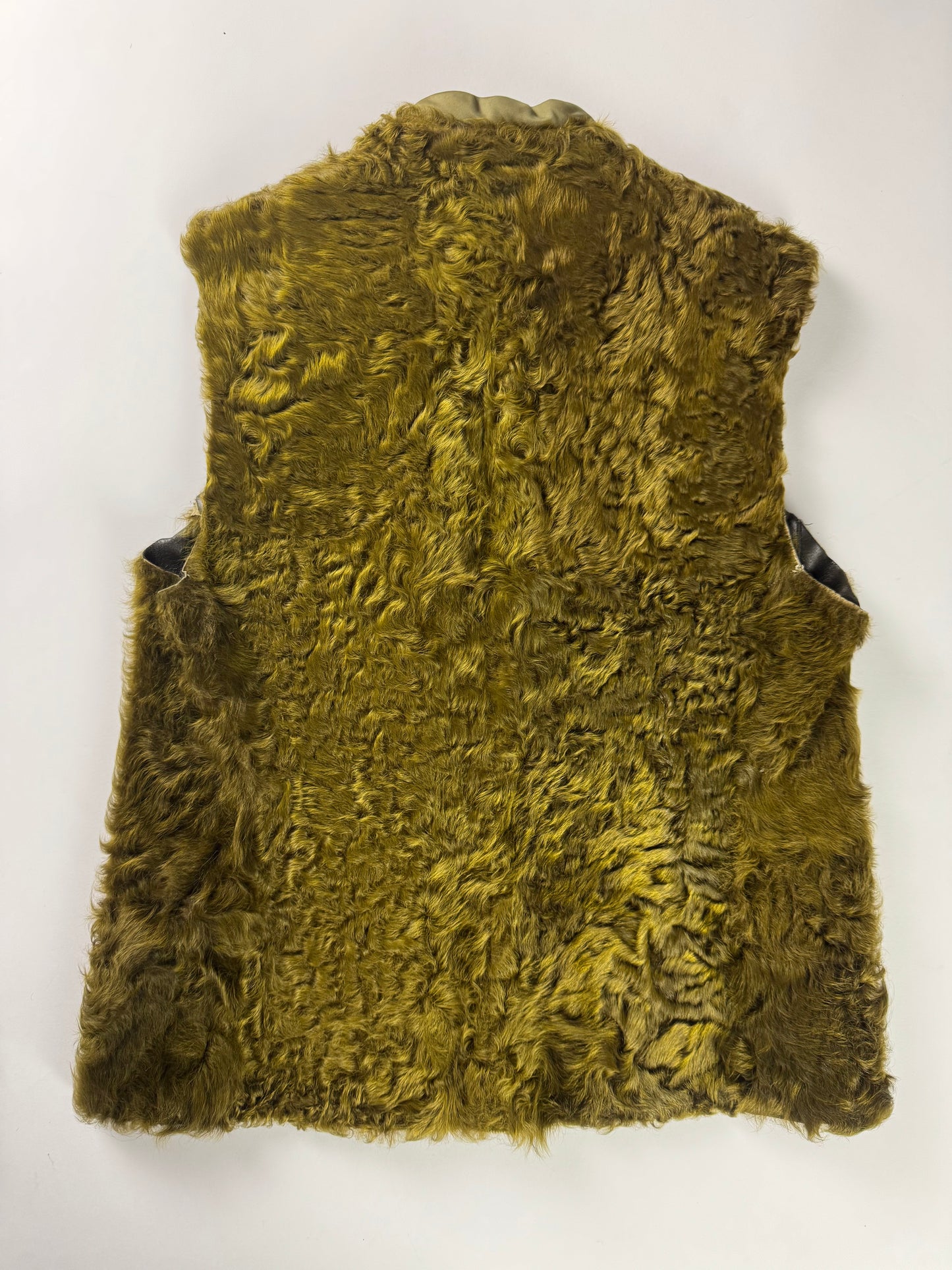 Prada Green Shearling Sleeveless Coat FW 1999 - S