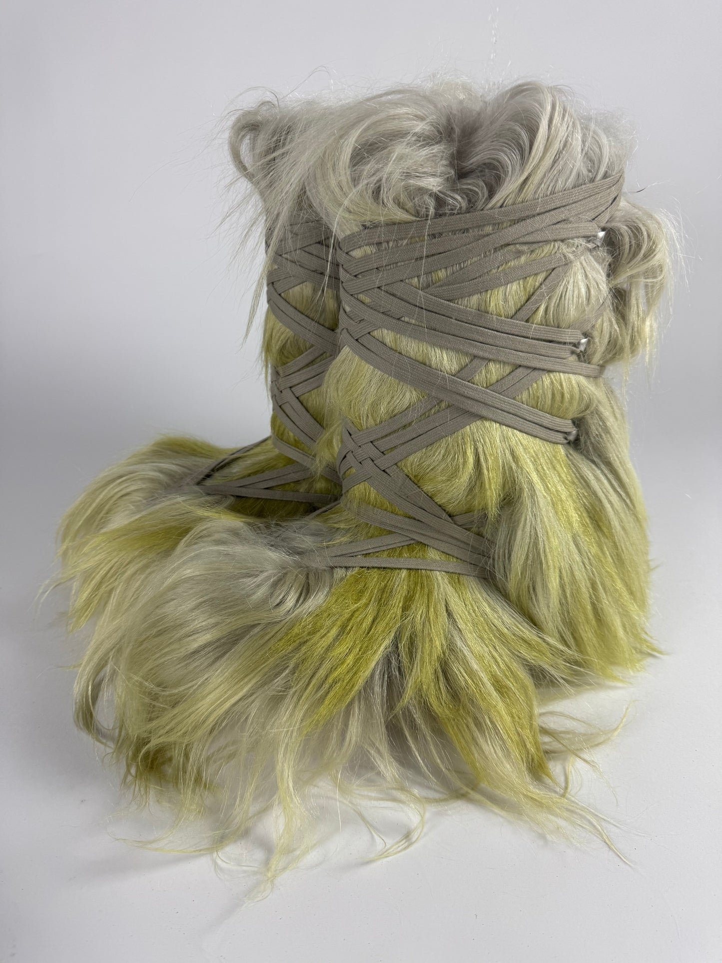 Rick Owens x Moncler Acid Gradient Big Rocks Goat Fur Boots FW 2023 - 43 EU