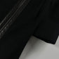 Gucci Black Leather Trimmed Asymmetric Zipper Coat FW 2001 - XS