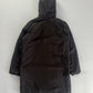 Prada Brown Nylon Double Zip Long Hooded Jacket 2000s - S