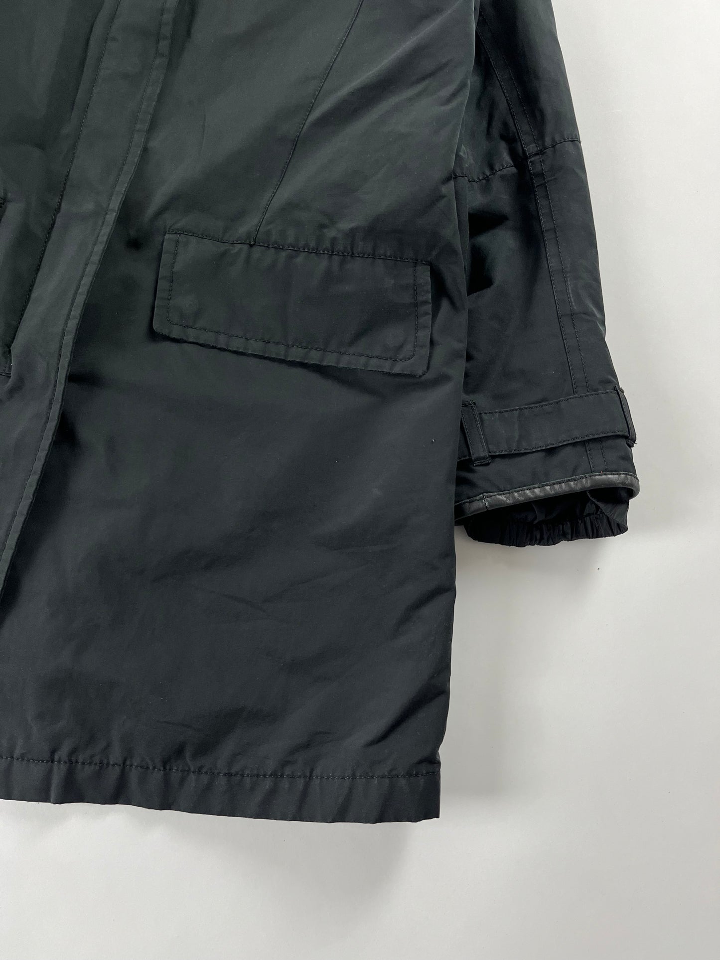 Prada Classic Navy Nylon Trench Coat 1990s - XS