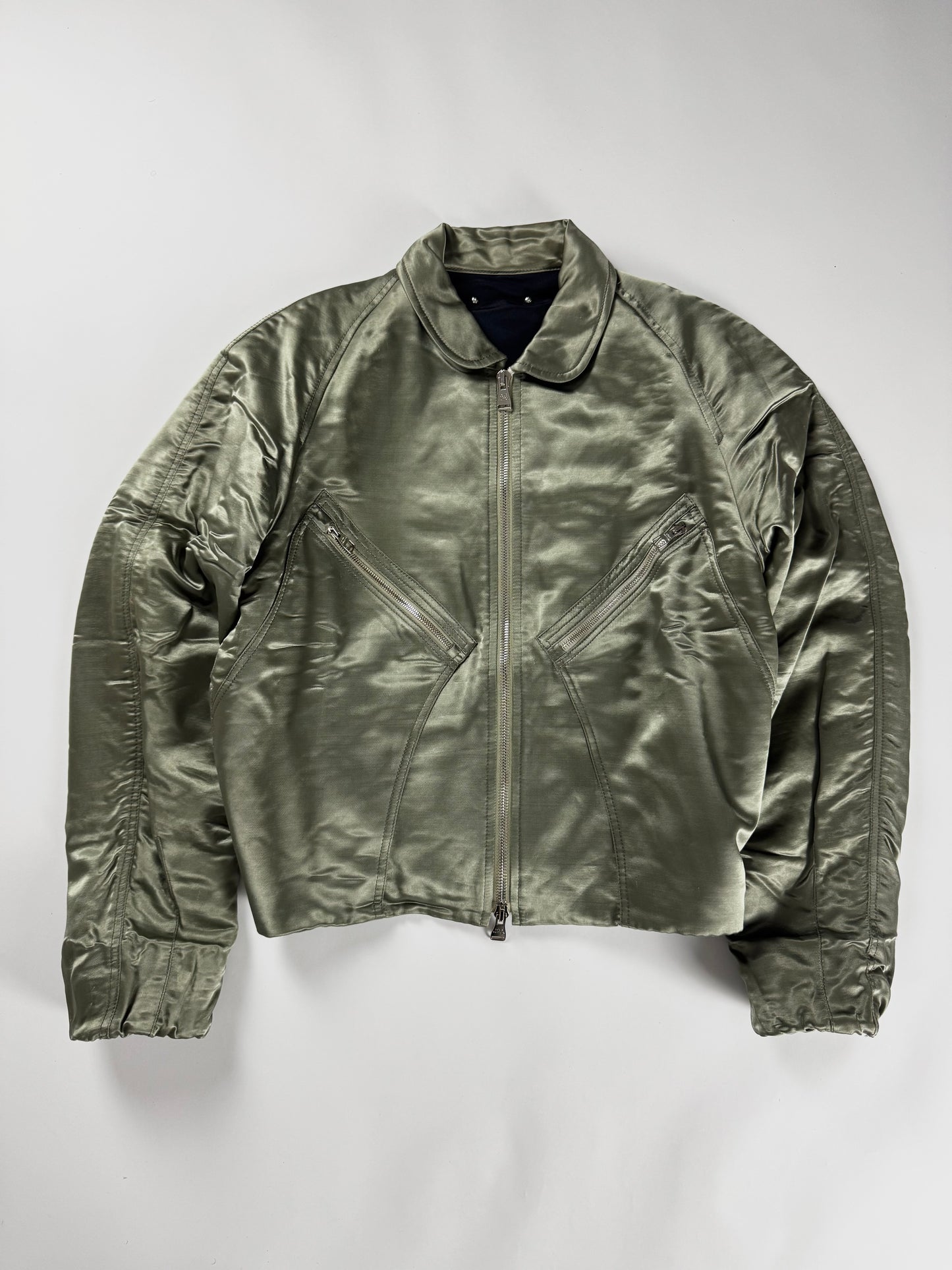 Louis Vuitton Patent Green Military Bomber Jacket SS 2015 - M