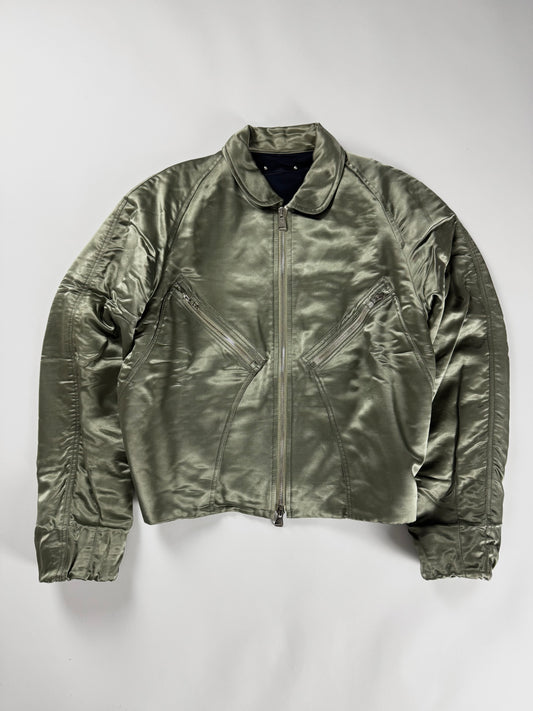 Louis Vuitton Patent Green Military Bomber Jacket SS 2015 - M