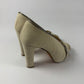 Jean Paul Gaultier Cream Suede Zipper Peep Toe Platform Block Heels - 36 EU