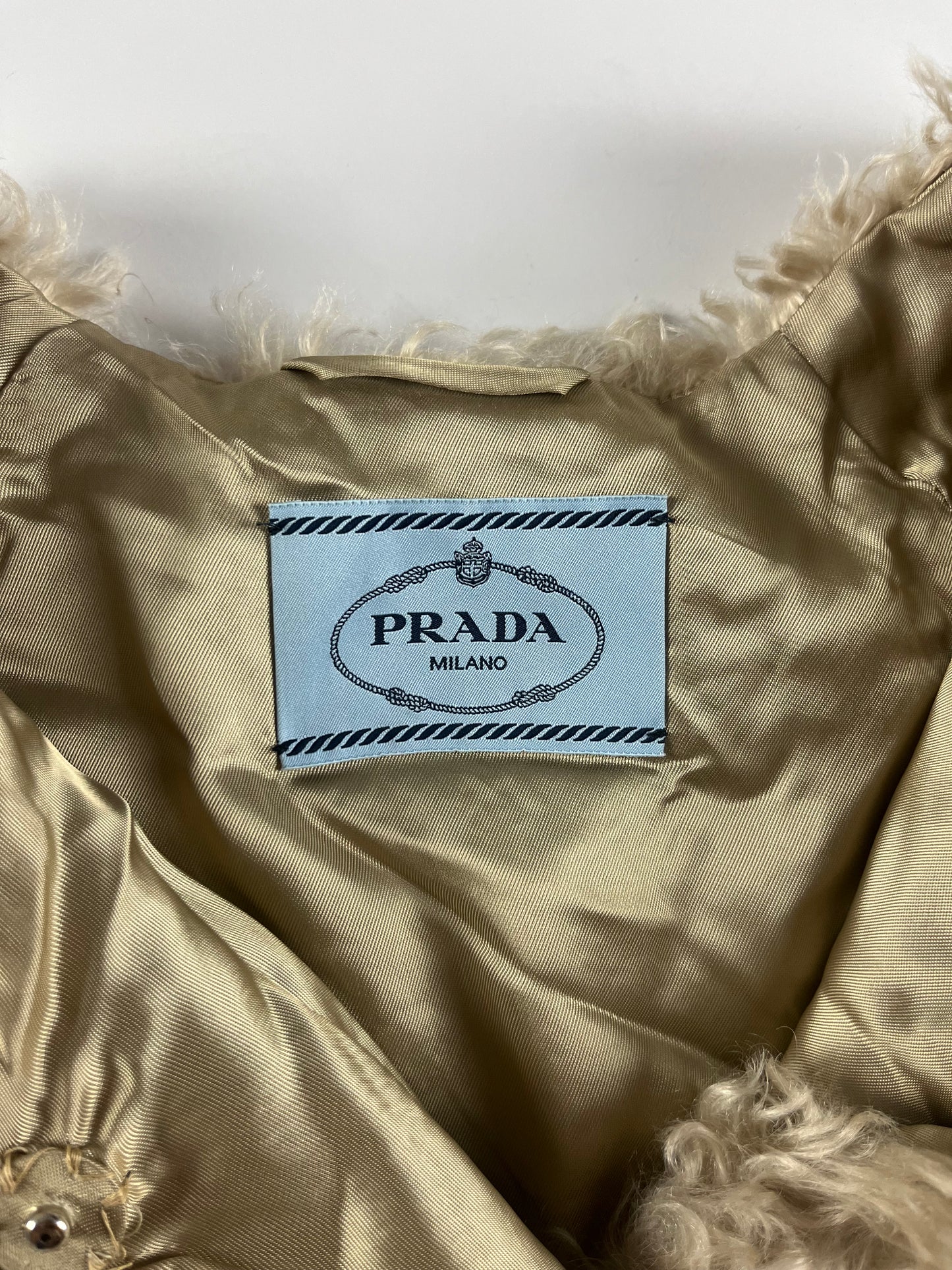 Prada Cream Mohair Scoop Neck Crop Top FW 2011 - S