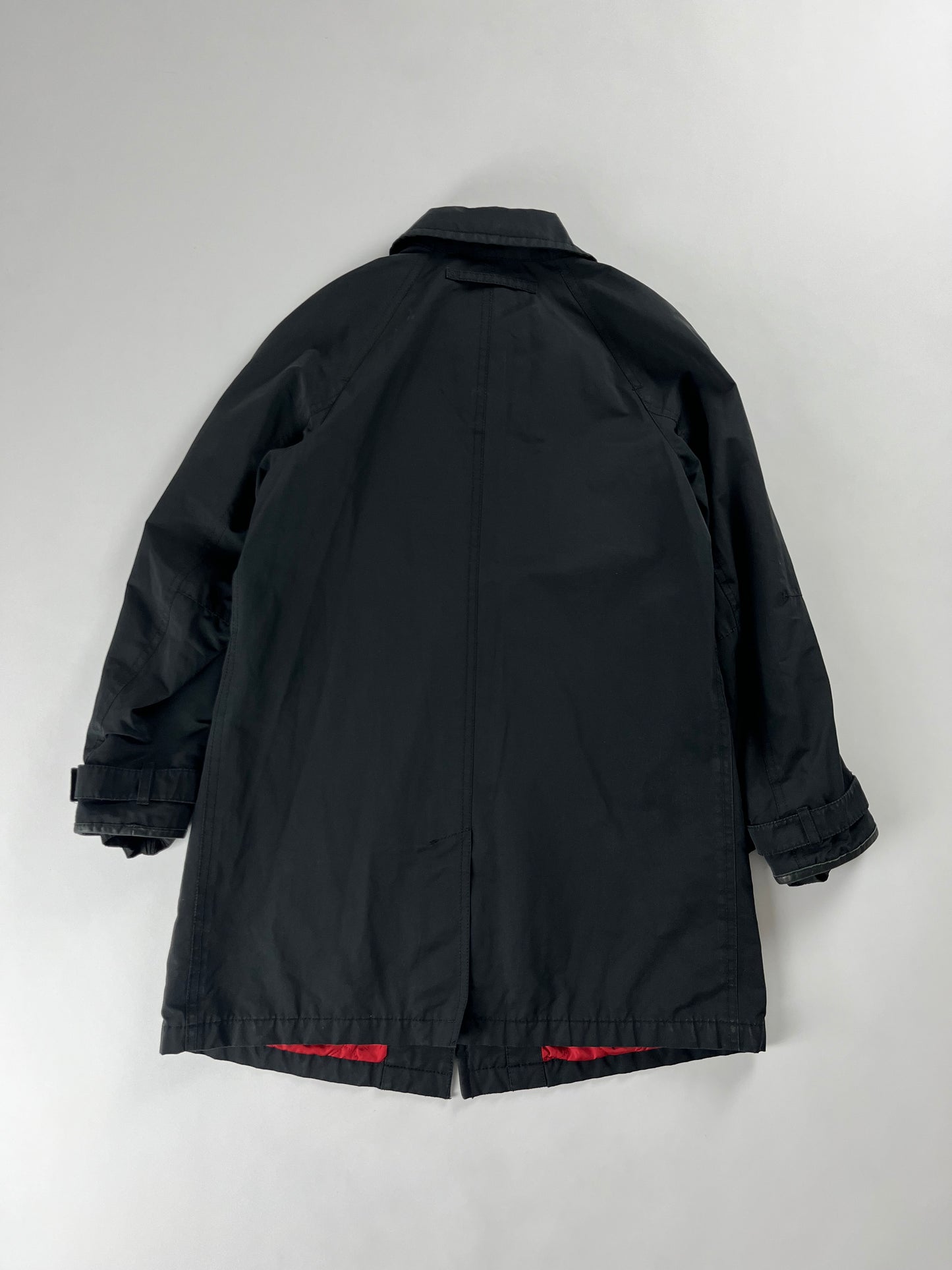 Prada Classic Navy Nylon Trench Coat 1990s - XS