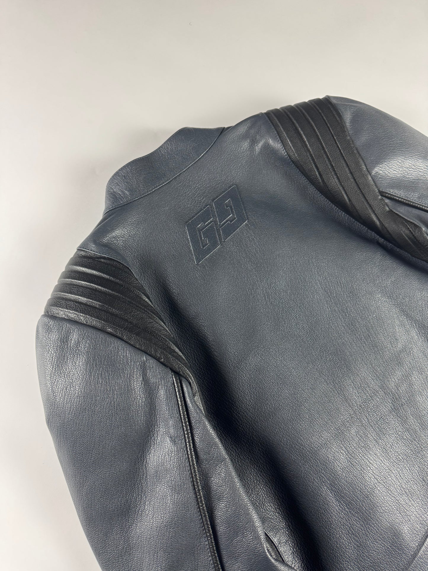 Gucci Sample Alexandro Michele Elbows & Shoulders Strong Pads Leather Biker Jacket FW 2023 - M
