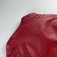 Prada Padded Elbows Red Leather Motor Jacket SS 2000 - S