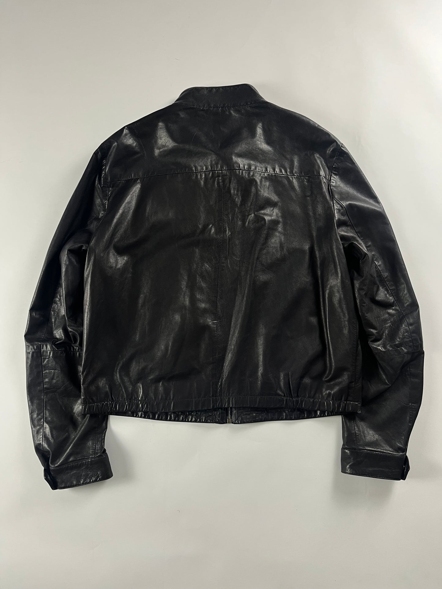 Prada Black Leather Jacket FW 2011 - L