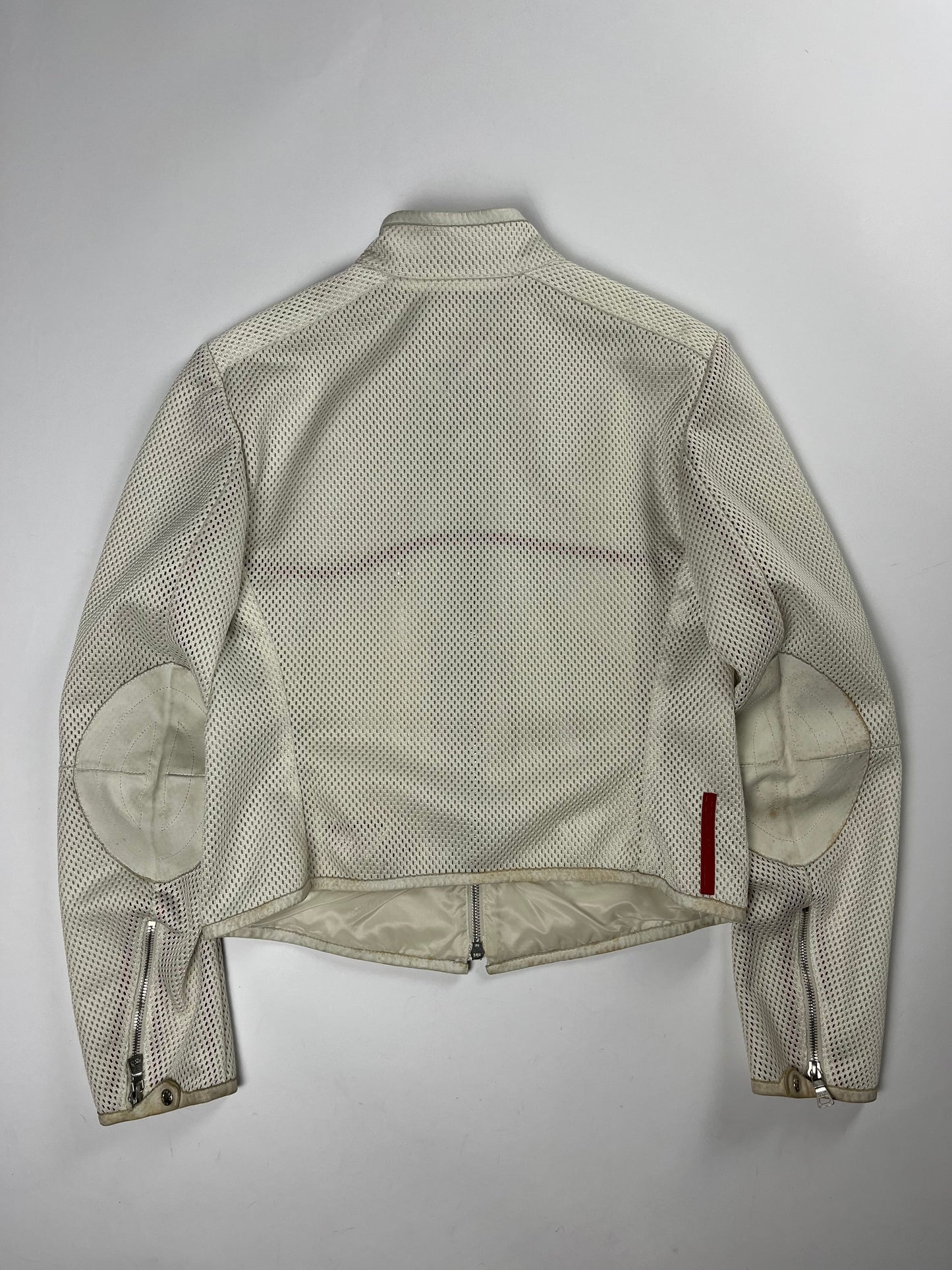 Prada Mesh Leather Elbows Jacket SS 2000 - S