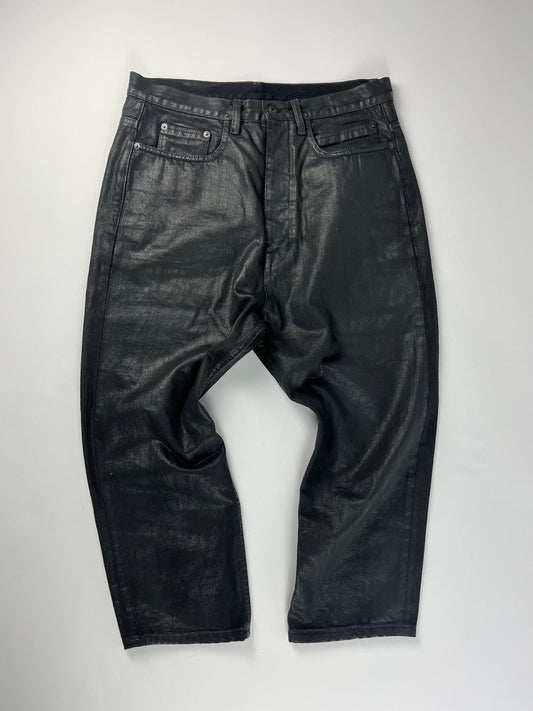 Rick Owens 3/4 Sphinx Cut Waxed Denim Pants - 31 US