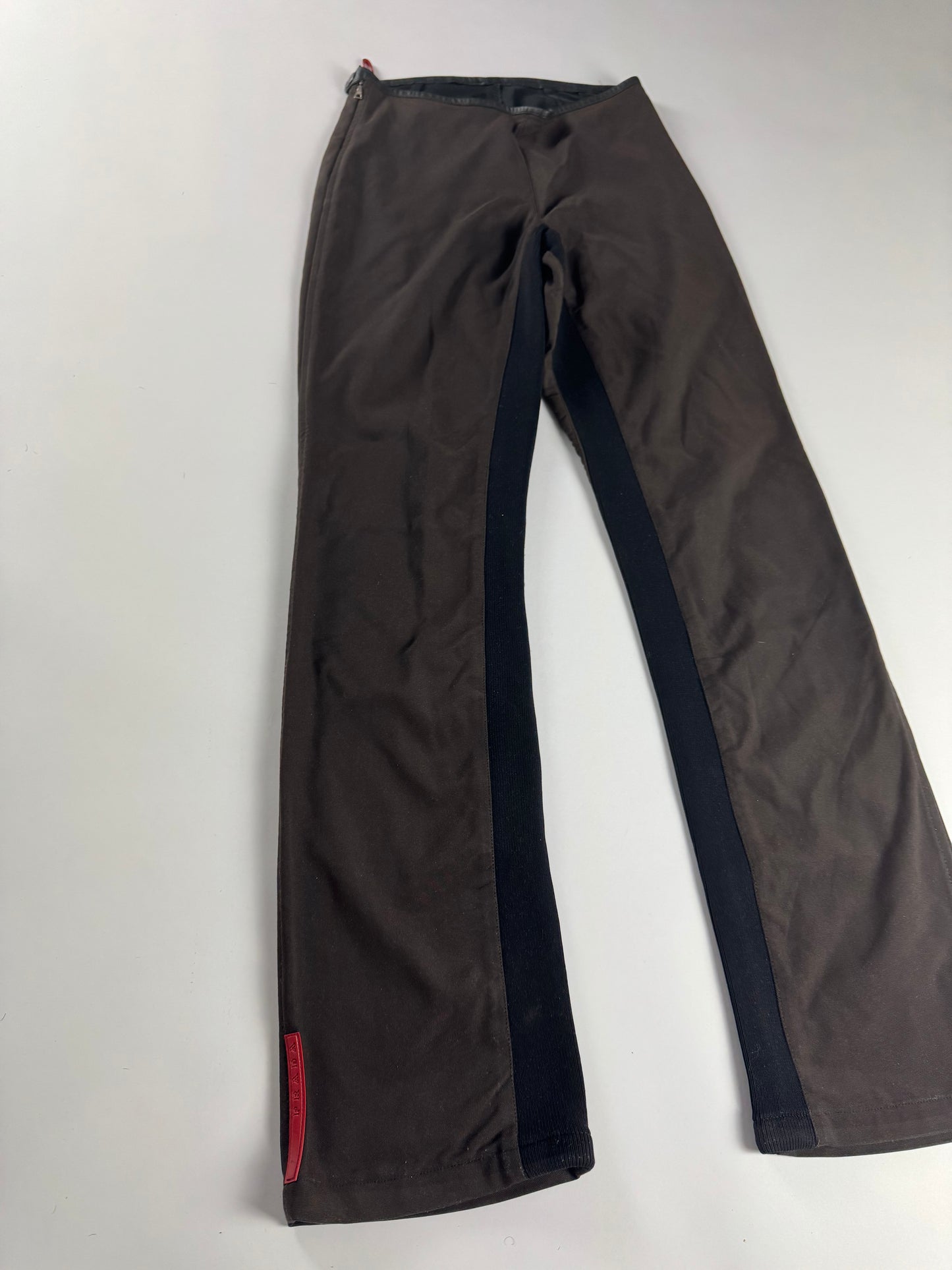 Prada Linea Rossa Brown Two Tone Brown Pants FW 1999 - XS