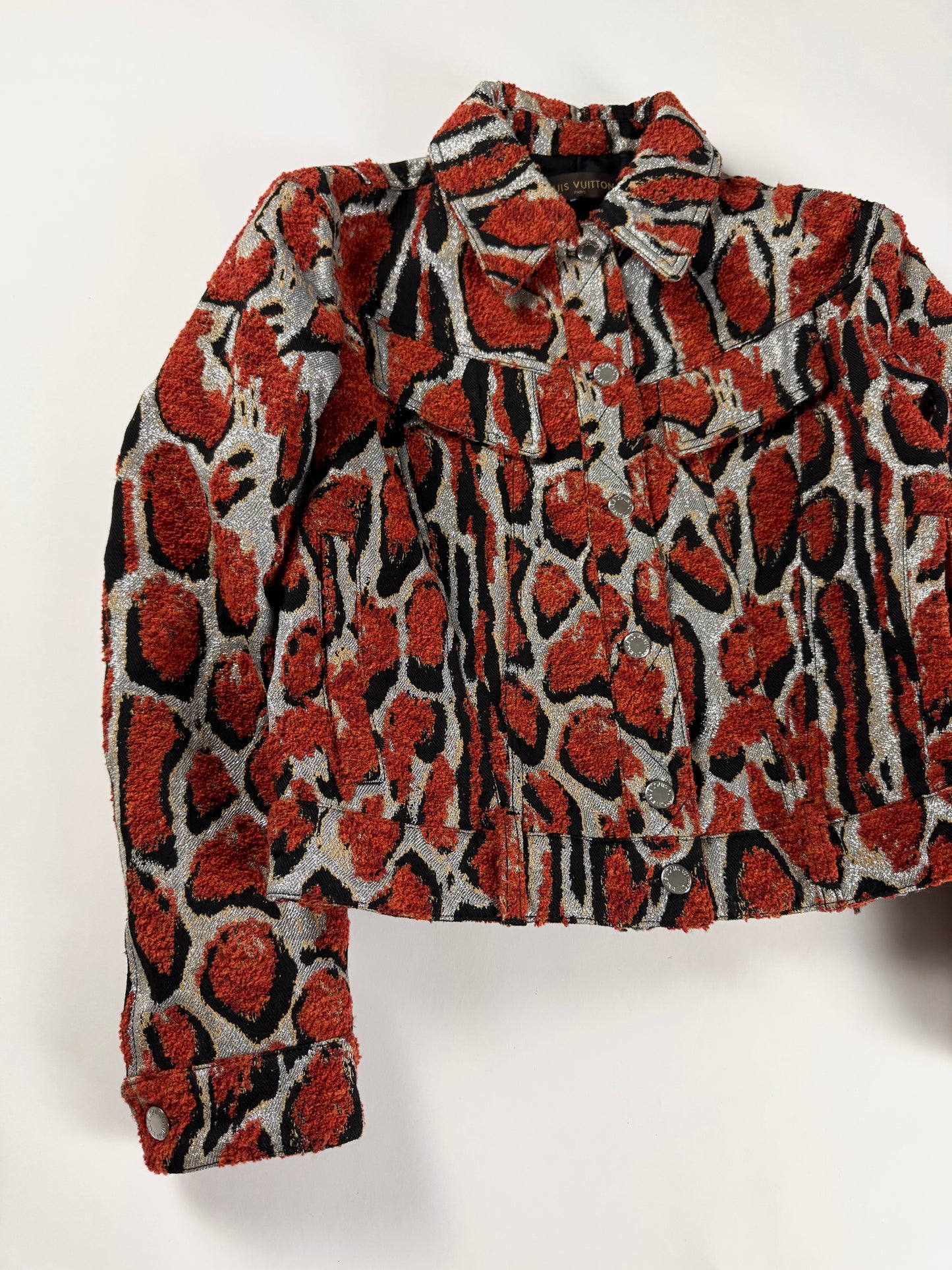 Louis Vuitton Sample Tribal Leopard Textured Print Jacket Resort 2018 - S