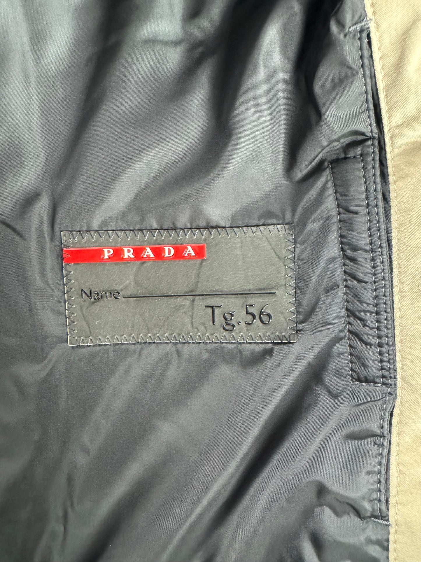 Prada Linea Rossa Cream Convertible Technical Hooded Jacket SS 2000 - XL