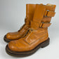 Prada Camel Leather Double Strapped Square High Boots FW 1999 - 43 EU/44 EU