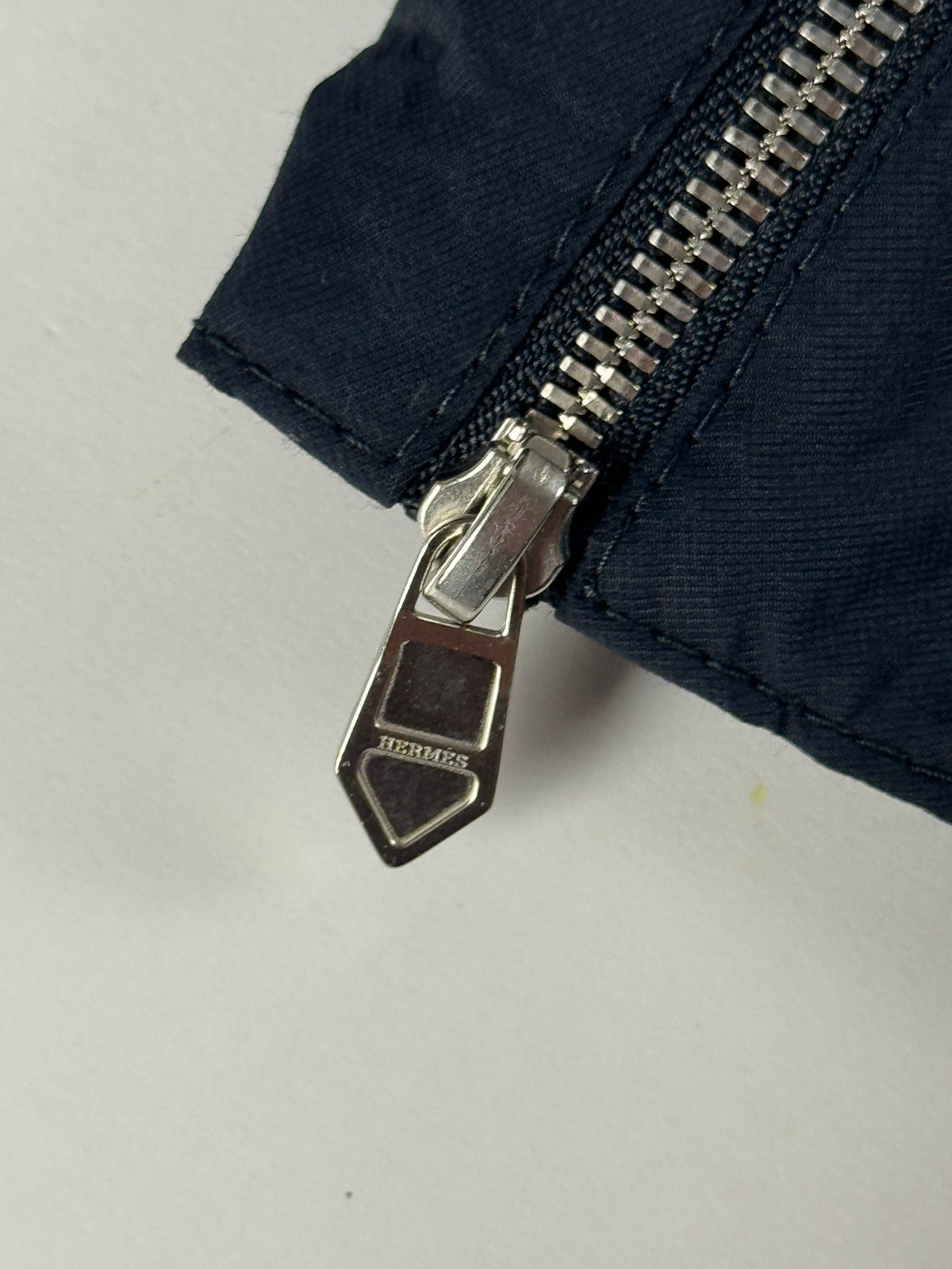 Hermès Sample Puffer Tailored Navy Minimalist Blazer FW 2023 - M
