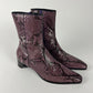 Prada Purple Python Leather Boots FW 2000 - 40 IT/40,5 EU