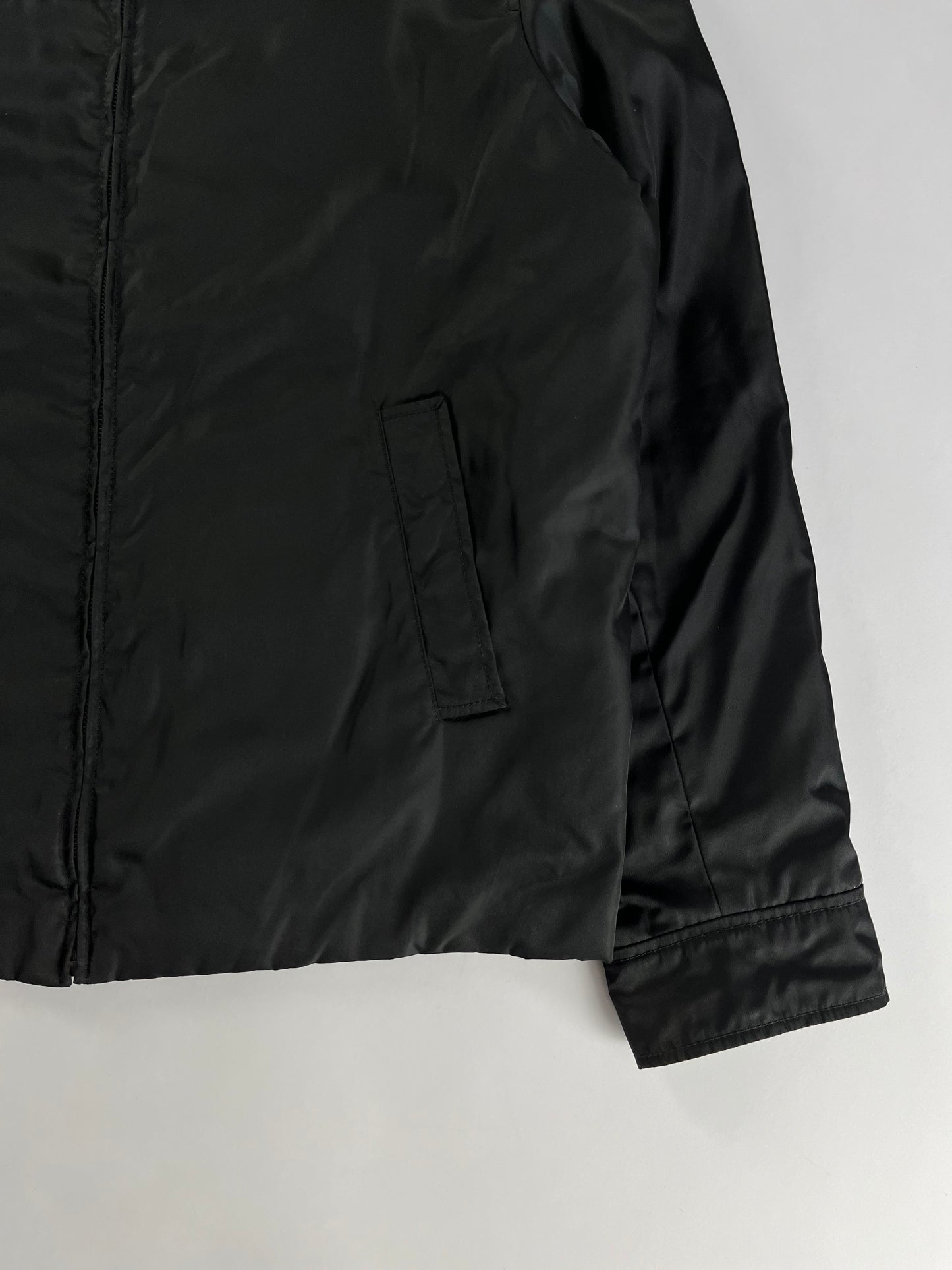 Prada Essential Dark Nylon Work Zipper Jacket 2000s - L