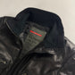 Prada Cuffed Arm Black Leather Moto Jacket SS 2000 - XS