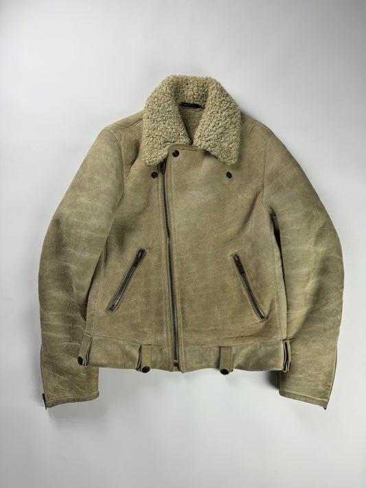 Gucci Tom Ford Aviator Thick Shearling Jacket FW 2002 - M