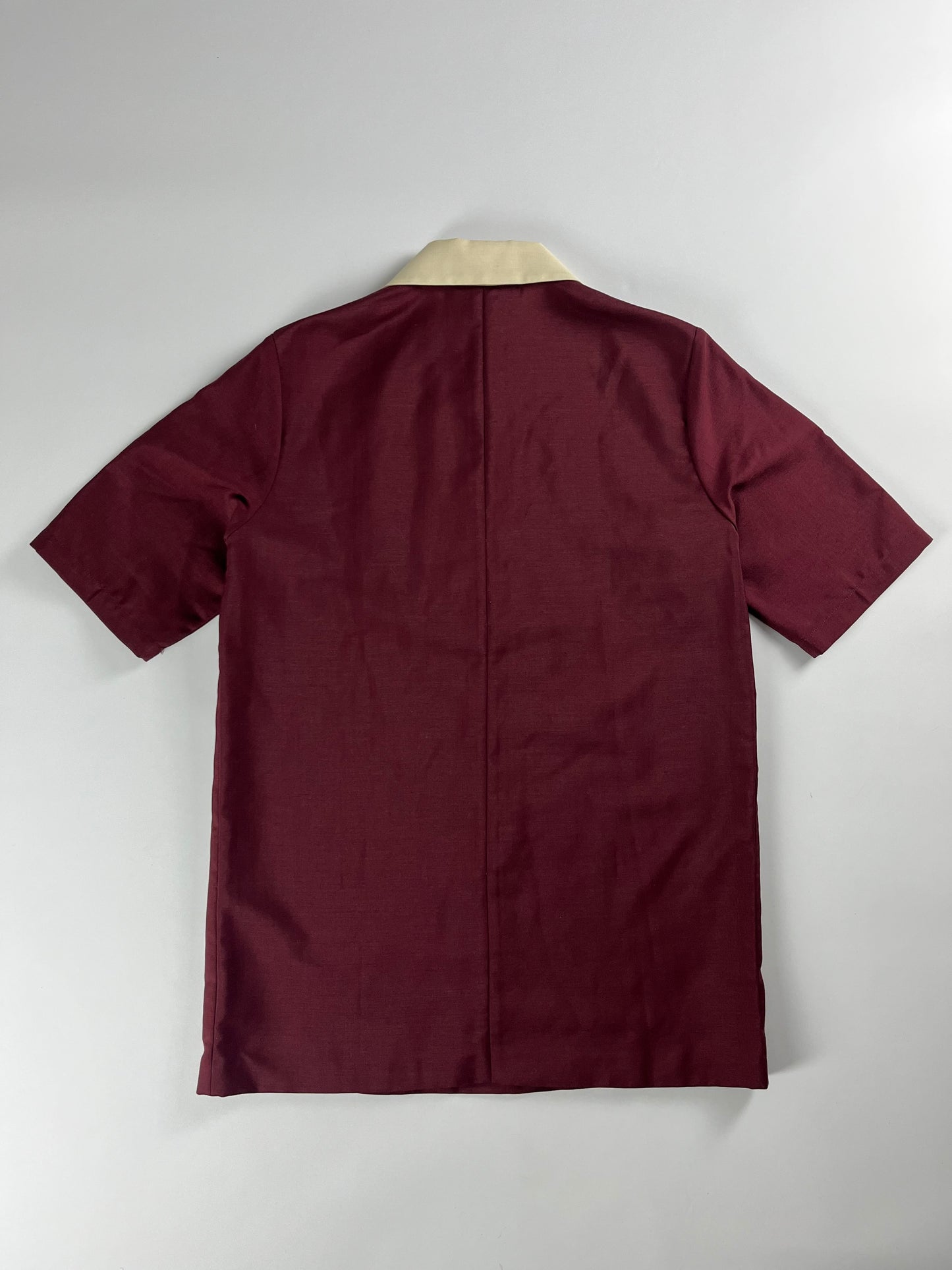 Prada Wine Red Bowling Shirt SS 2013 - L